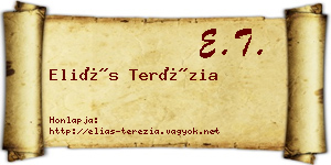 Eliás Terézia névjegykártya